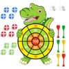 RHQFDM Dinosaur Cartoon Dartboard 73 cm Dinosaur Dart Game Set