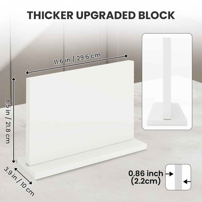 THMINS White Magnetic Knife Holder, Double-Sided Magnetic Knife Block Universal