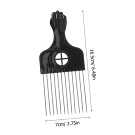FOMIYES 2pcs Steel Needle Comb Hair Styling Comb for Curly Hair Wide Tooth Afro Pick Lift for Long Thick