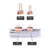 Small Binder Clips 0.75 Inch Rose Gold 40 Pcs, Binder