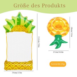 Pool Inflatables, Inflatable Pool Float for Adults with Headrest, Large Lounger Raft, Pool Hammock And Floating Mattress for Relaxation - Blue Pool Chair for Travel And Summer Fun(Pineapple Shape)