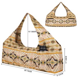 jswuffx Large Yoga Mat Bag Yoga Bags and Carriers Fits All You Stuff and Most Size Mats, Yoga Tote Bag with YogaMat Strap, Elastic Pockets and Zipper Pockets