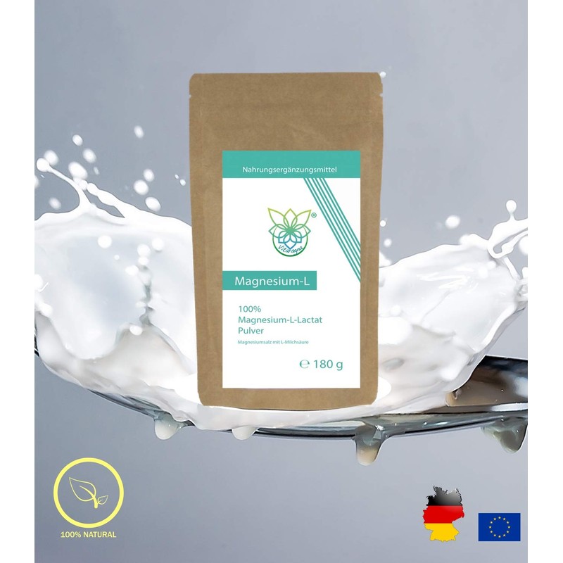 VITARAGNA Magnesium L-lactate powder, magnesium salt with L-lactic acid, 180