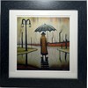 Greetingles Lowry-Style 12"/31cm Square Framed Print. Beautiful Black Ash Frame