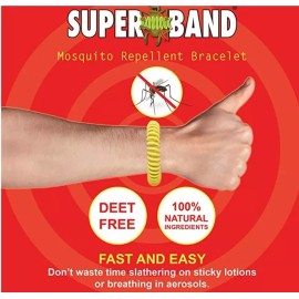 Super Band Pulsera Repelente De Mosquitos Base Citronela Paq 20 Piezas