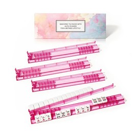 Plastic Mahjong Racks, 4 Pcs Pink Rack for American Mahjong Accessories