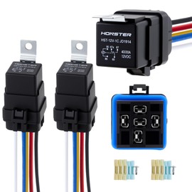 HONSTER car Relay 5-pin 40/30AMP Heavy-Duty 12AWG Harness Socket SPDT 2-Piece