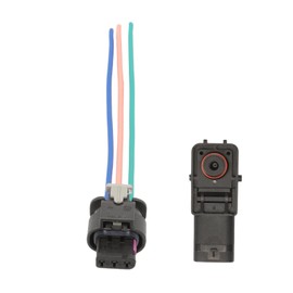 Attisfiera MAP brake booster pressure sensor and pre-wired 3-pin connector kit V10721500 5Q0906207 829006 4F0973703 for A1 A3 A4 A5 A6 A7 Q5 A8 Q3 Q7 Q8 TT