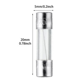 Fast-Blow Fuse F8AL250V 5x20mm Pack of 10 Glass Fuse 8A 8Amp 250V Glass Fuses 0.2x0.78 Inch