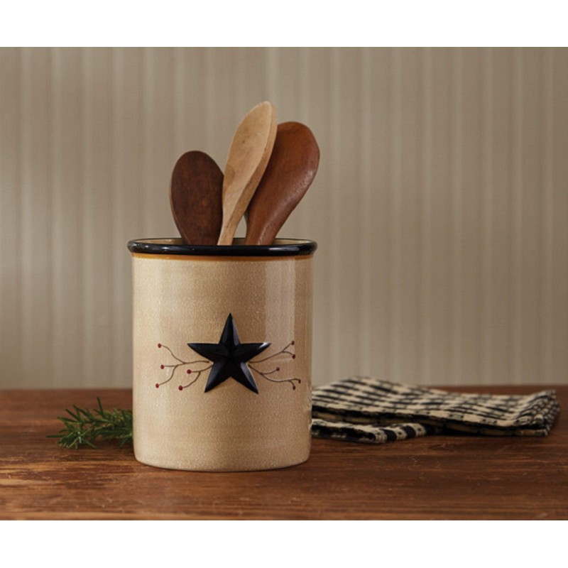 Park Designs Star Vine Utensil Crock | Primitive Farmhouse Decor
