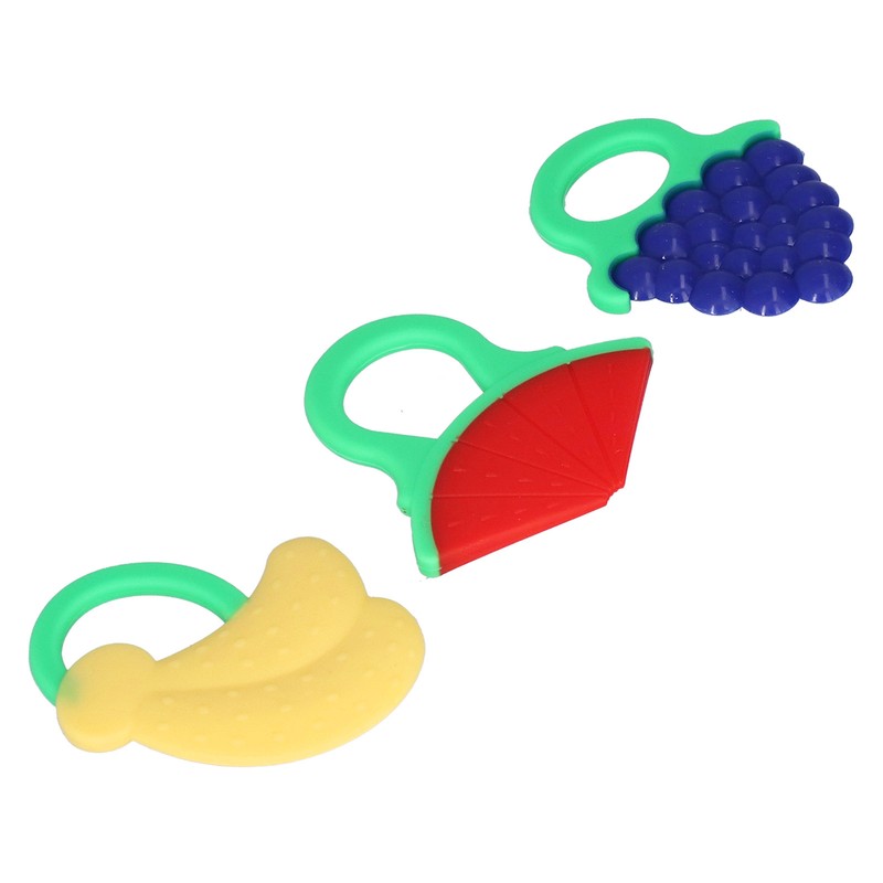 3Pcs Baby Teething Toys Lovely Fruit Shape Teeth Discomfort Relief