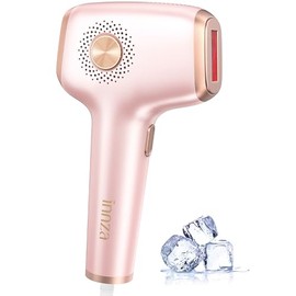INNZA - Depilación láser con función de enfriamiento por hielo, mujeres, depilación permanente, 999.999 destellos, tecnología IPL indolora, dispositiv