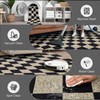 Washable 3x4.8 Checkered Rug, Black and White Area Rug, Boho