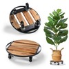 2 Pack Plant Caddy with Wheels, 12" Rolling Plant Stand