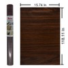 JSEVEM 16"×118" Dark Brown Black Walnut Wood Wallpaper Peel and