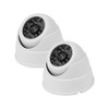 Laroal 2pcs Dome Simulation Security Camera White Simulation Surveillance Camera