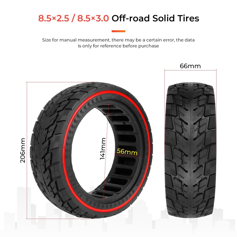 LUCK4U 8.5 * 2.5 Solid Scooter Tire Front and Rear