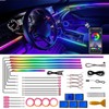 Acrylic Interior Car LED Strip Lights, Colorful 22-in-1 Car Ambient