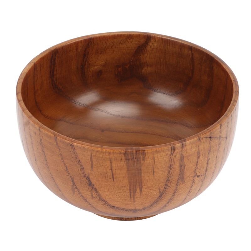 Wood Soup Bowl Unique Texture Exquisite Smoothly Round Wooden Bowl