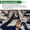 X AUTOHAUX Straight Exhaust Pipe Tube with Bead Roll DIY