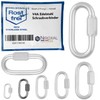 10 pcs 4-mm V4A Stainless Steel Screw Carabiner Short Straight