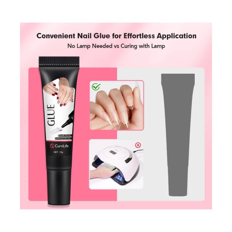 Newly Upgraded Quick Drying 10g Semi Solid Nail Glue with