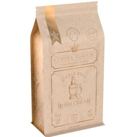 Irish Cream Flavored Whole Bean Coffee – Organic, Medium Roast, 100% Arabica, Single Origin – Naturally Flavored – by Coffea Flavor