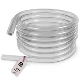 1/4 Fuel Line Gas Hose Tube 1/4" ID x 3/8" OD Replacement Fuel Hose Line for Small Engines, Chainsaw, Blower, String Trimmer Lawn Mower Power Tools ATV Generators 3.2ft/1m (Clear)