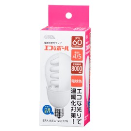 Eco Ball 60W Base E17 Bulb Color EFA15EL/12E17N EFA15EL/12-E17N