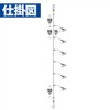 Hayabusa SS439 Drop Fishing Tsuku Tsuku Bait Purple 6 Hooks