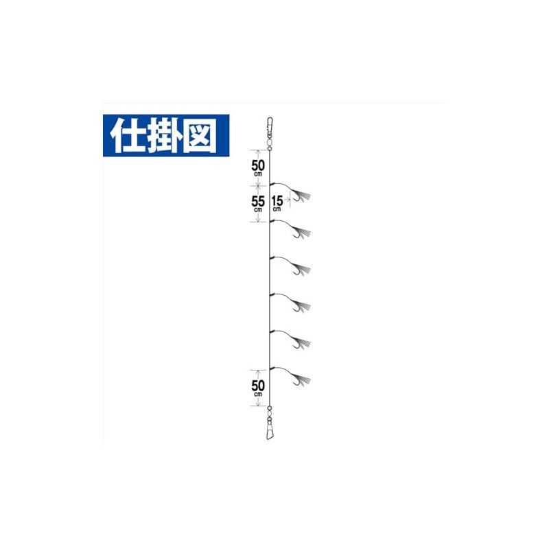 Hayabusa SS439 Drop Fishing Tsuku Tsuku Bait Purple 6 Hooks