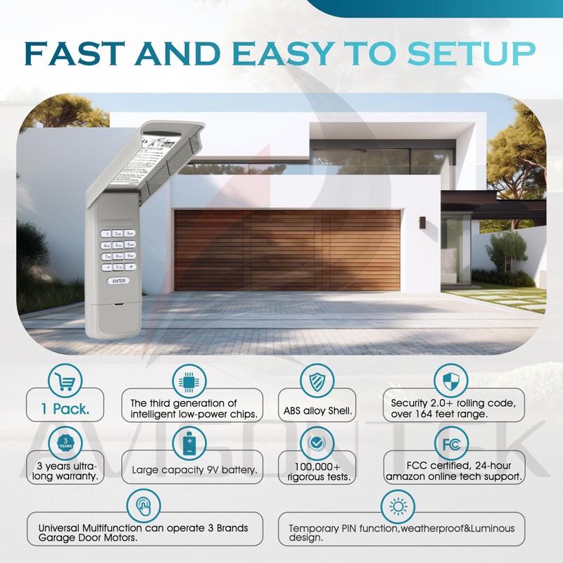 1Pack - Chamberlain Garage Door Opener Keypad 940EV-P2 940ESTD Security+