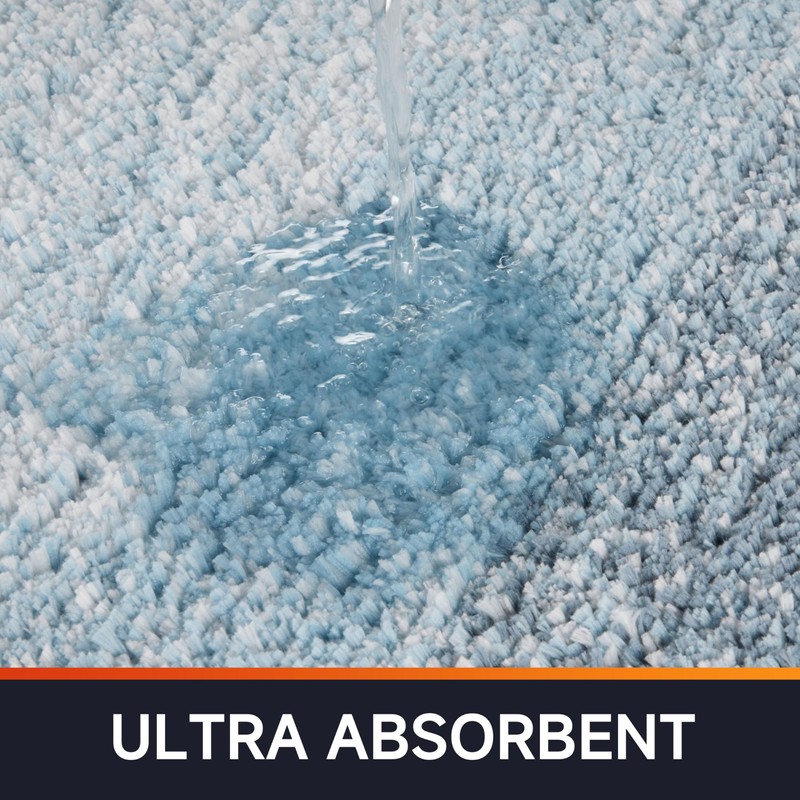watthourhome Bathroom Rugs,Soft Microfiber Shaggy Bath Mats,24"x16" Blue