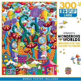 MasterPieces 300 Piece EZ Grip Jigsaw Puzzle for Adults, Family, Or Youth - Waiting for Colors to Grow - 18" x 24"