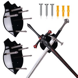 ERMMZHZW Sword Hanger,Sword Wall Mount,Axe Holder,Acrylic sword display stand,The sword holder can display two swords or a single sword at the same time with Hardware(Pack of 2)