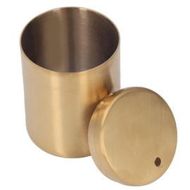 Toothpick Holder, 3.1x2.2in Stainless Steel Toothpick Holder Dispenser Pocket Toothpicks Holder Round Metal Toothpick Storage Box for Table, Restaurant, Travel (Gold)