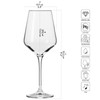 Krosno Large White Wine Glasses Set of 6, 13.2 oz,