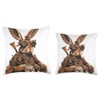Steampunk Rabbit Fantasy Animal Art Throw Pillow