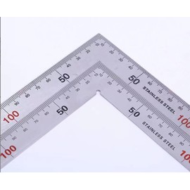 Istloho Metal Measuring Angle, Frame Angle Ruler, 150 x 300 mm, Stainless Steel