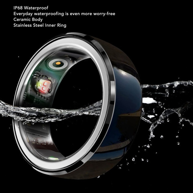 Smart Ring Health Tracker Step Counting Ceramic Surface Sleep Tracking