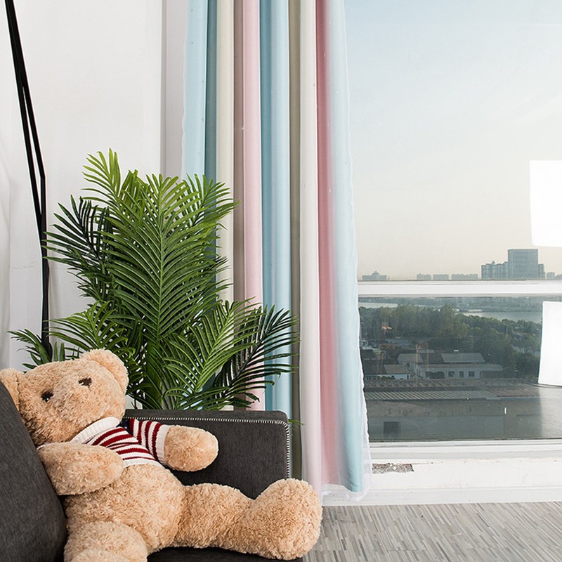 Double Layer Hollow living Room Dedroom Polyester Window Shading Drape