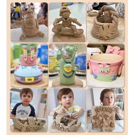 White Stoneware Clay for Pottery;Ideal for Wheel Throwing,Hand Building,Sculpting;Great for All Skill Levels (White 3 LB)