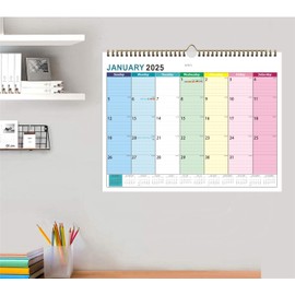 Lomxsy wall calendar 2025-2026,Calendar 2025 Monthly Academic Year,15" x 12",Mom Family 18 Months Daily Planner from January 2025 to June 2026,for School,Home,Office