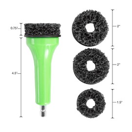 OEMTOOLS 24686 Brake Hub Resurfacing & Cleaning Kit – Removes Rust and Corrosion from Hubs, Rotors, and Lug Studs – Includes 4 Pads and Shank Adapter