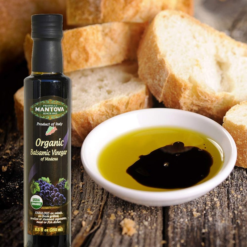 Mantova Organic Balsamic Vinegar of Modena, Perfect for Salad Dressing,