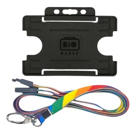 Rainbow Lanyard with Card Holder - ID card holder - Safety break lanyard - breakaway lanyard - Card holder - Neck lanyard - Work lanyard - Staff lanyard -