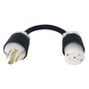 NEMA L15-20P to L21-30R Plug Adapter - 1 Foot, 20A/208V,