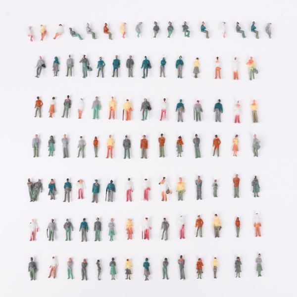 Sevender Gearbox 100PCS 1/100 Painted Figures Tiny People Model Painted