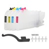 4Pcs Ink Cartridge Set Lengthen Refill Inkjet Printer Replacement Magenta