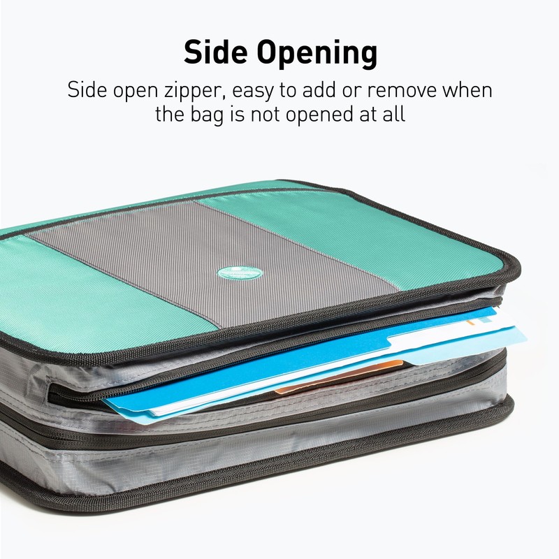 Kinbashi Zipper Binder 3 Ring, Round Ring Binder with 600